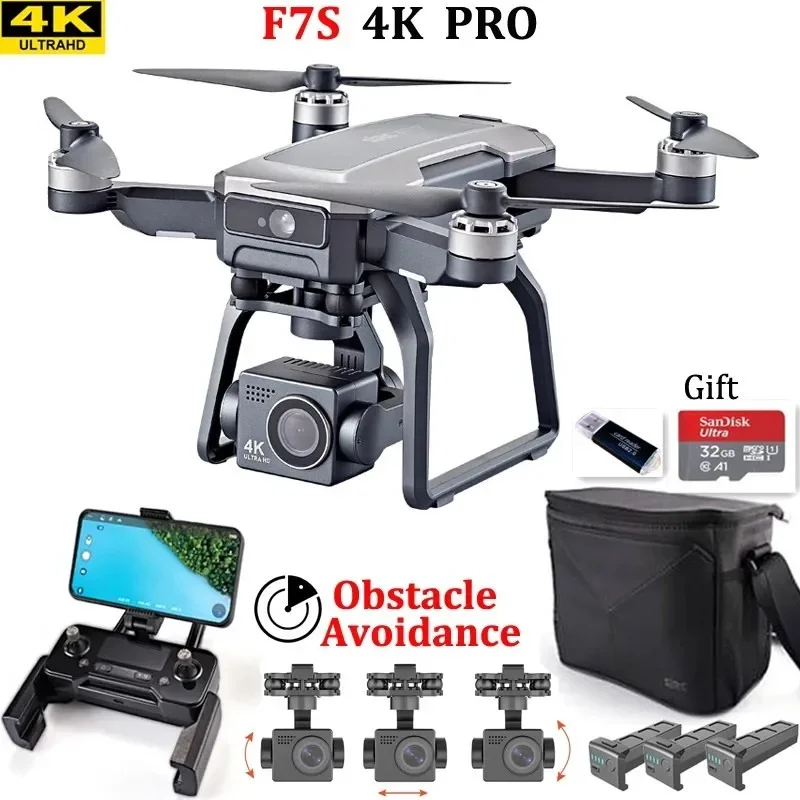 Drone Gimbal - Drone d'évitement d'obstacles SJRC F7s 4K
