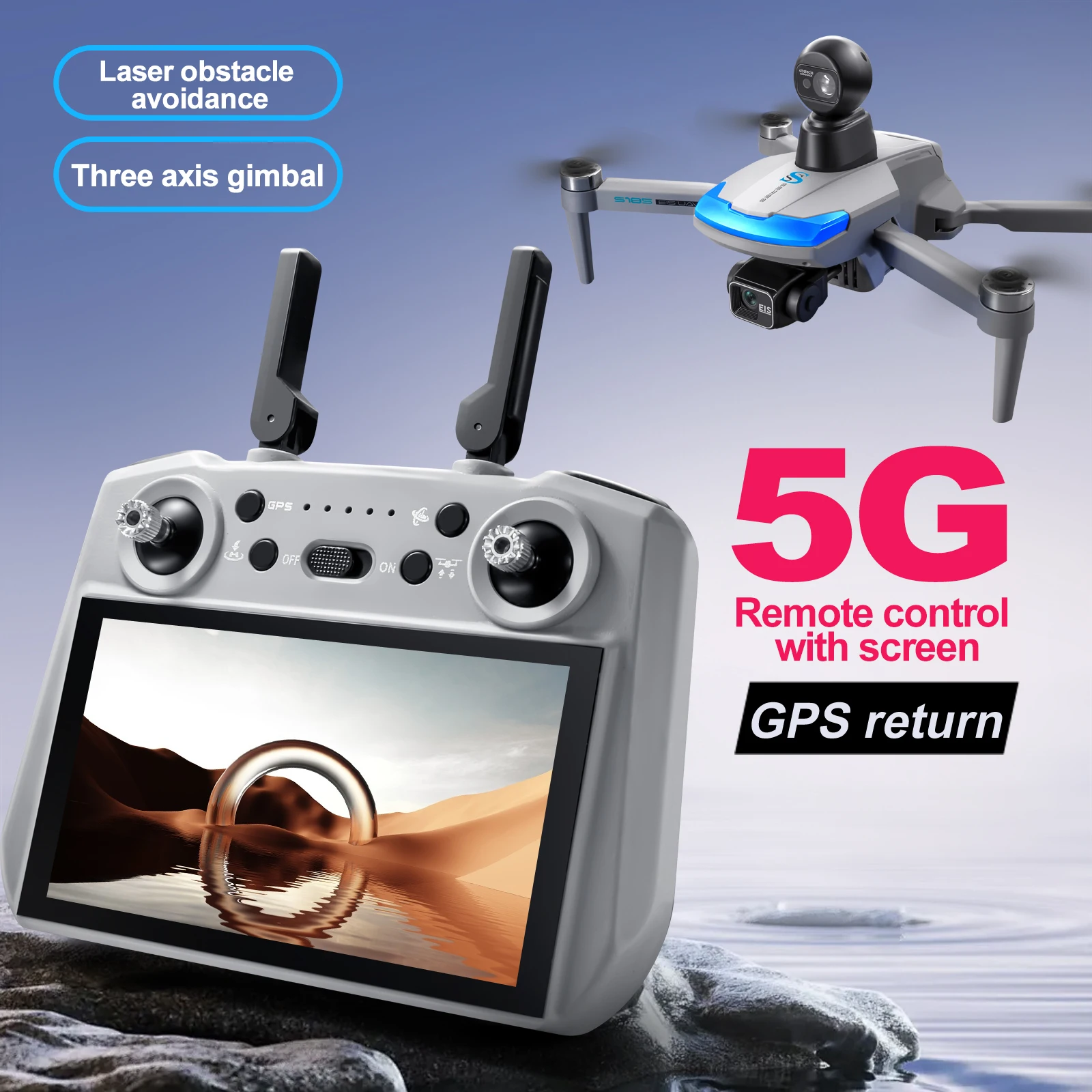 Drone professionnel S185 2.7K  - Drone Gps Mount avis et prix